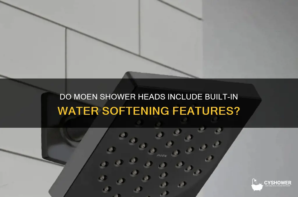 does moen shower heads have water softener