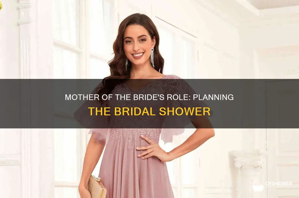 does mother of the bride help with bridal shower