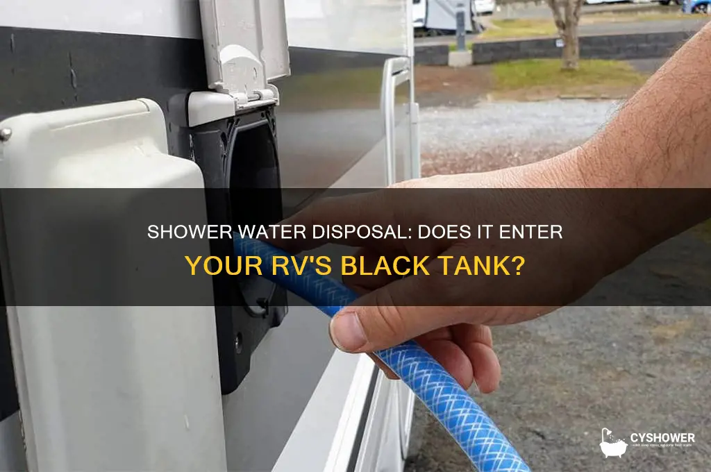 does my shower water go into the black tank