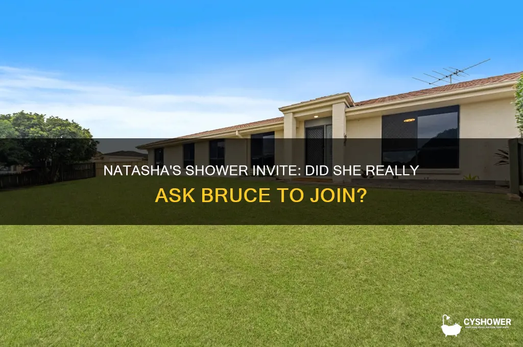 does natasha invite bruce to take a shower with her