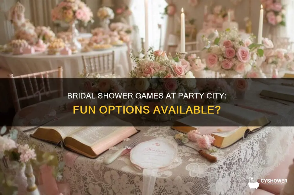 does party city have bridal shower games