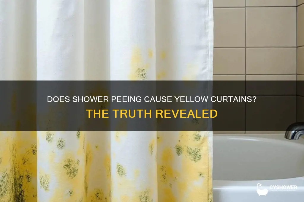 does peeing in the shower cause shower curtains to yellow