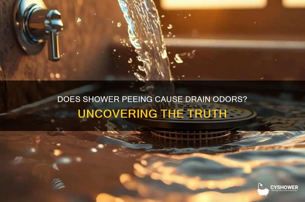 does peeing in the shower make the drain smell