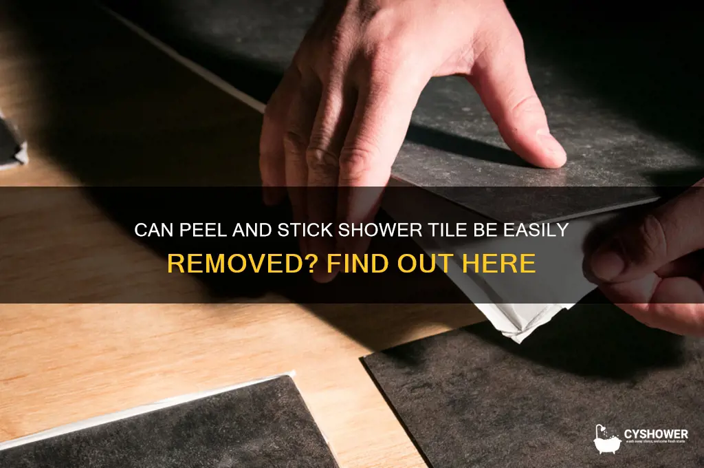 does peel and stick shower tile come off