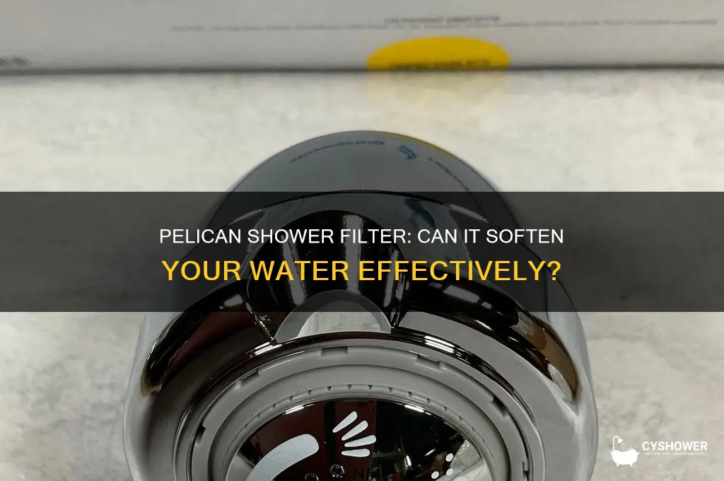 does pelican shower filter help soften my water