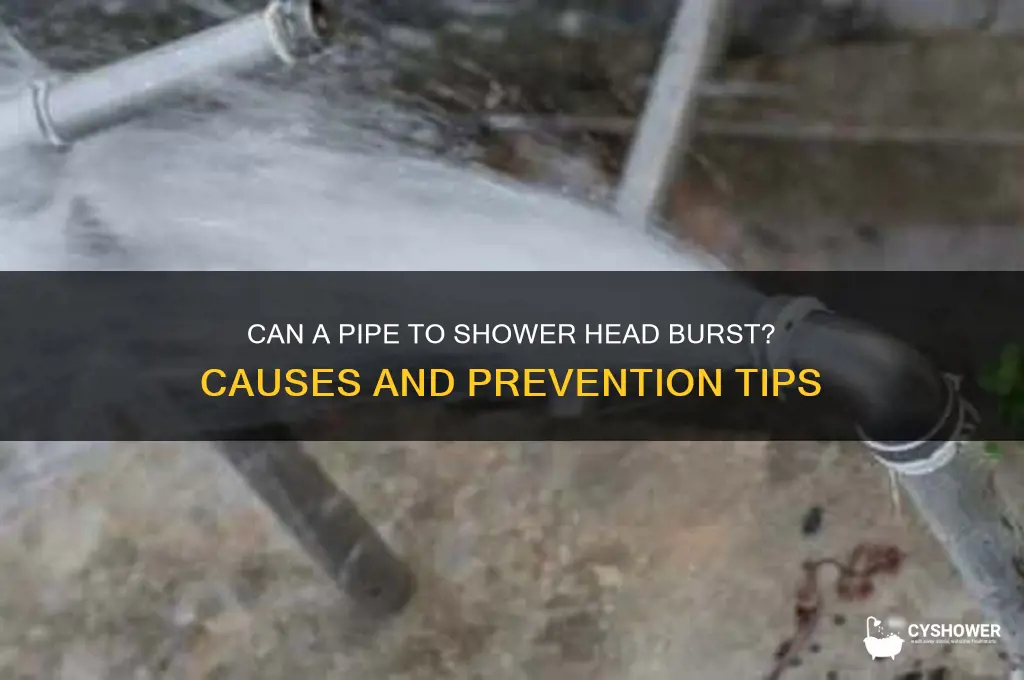 does pipe to shower head burst