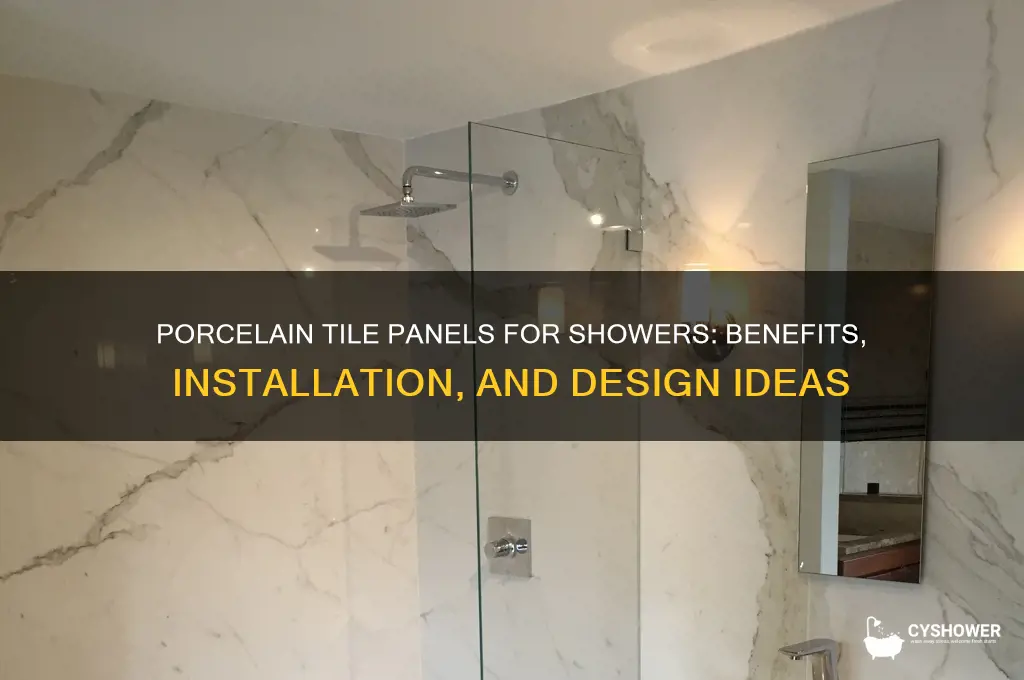 does porcelain tile in panels for shower