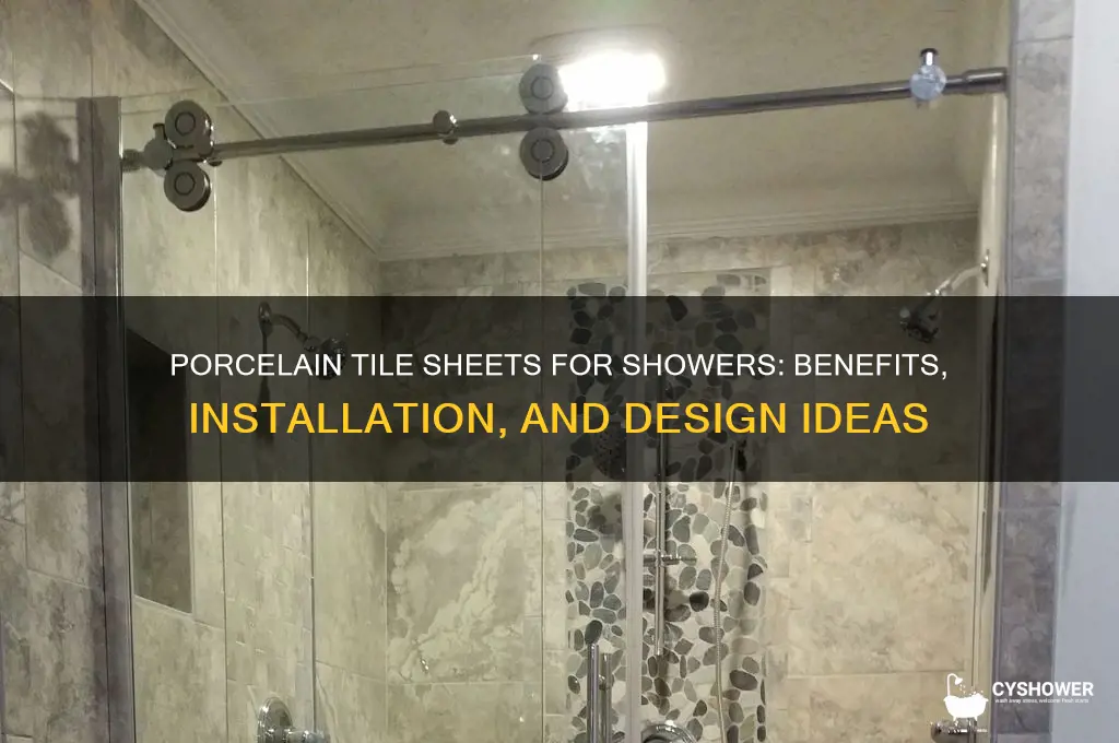 does porcelain tile in sheet for shower