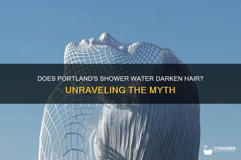 does portland shower water make your hair darker