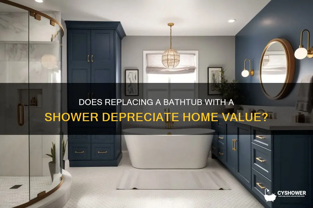 does replacing a bathtub with a shower depreciate