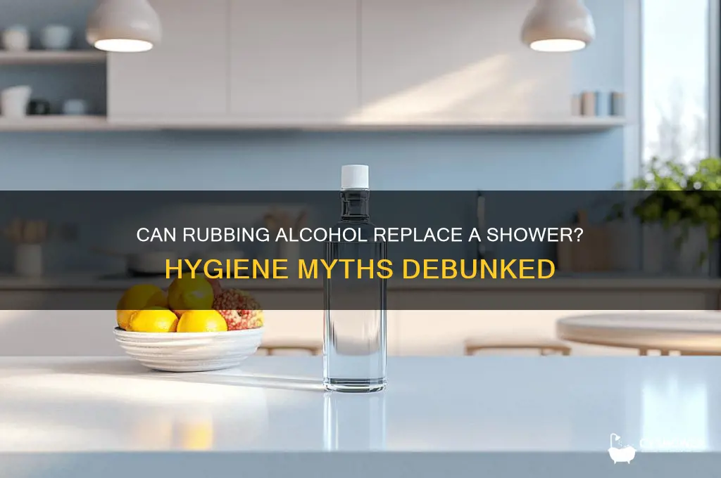 does rubbing alcohol replace a shower