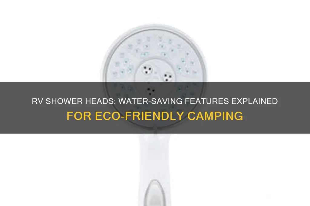 does rv shower head have water saver