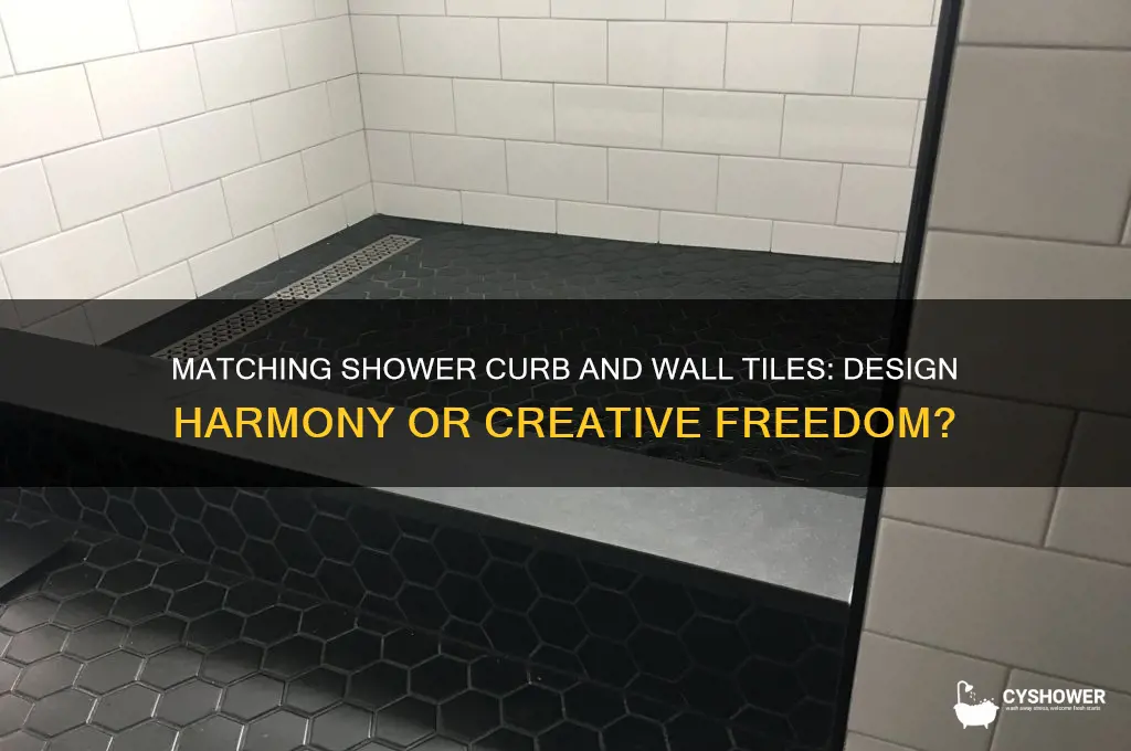 does shower curb tile have to match wall tile