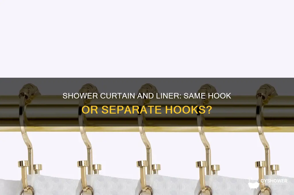 does shower curtain and liner go on the same hook