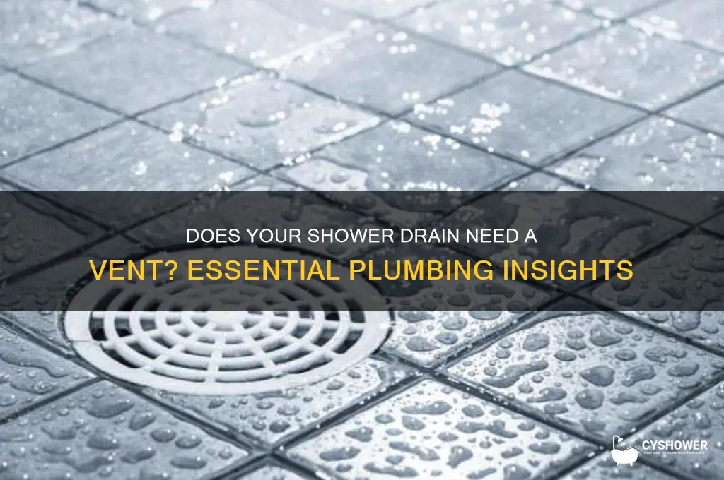 does shower drain need vent