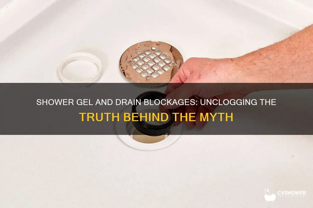 does shower gel block drains