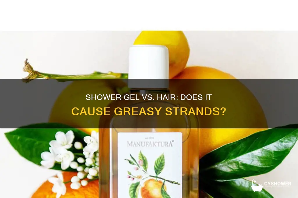does shower gel make your hair greasy