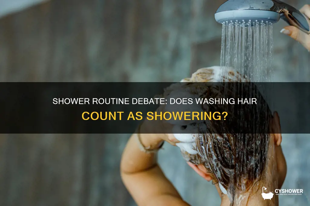 does shower include washing hair