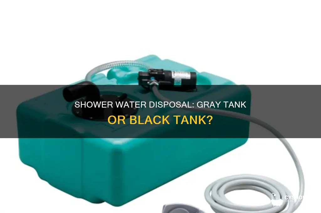 does shower water go to black tank or gray tank
