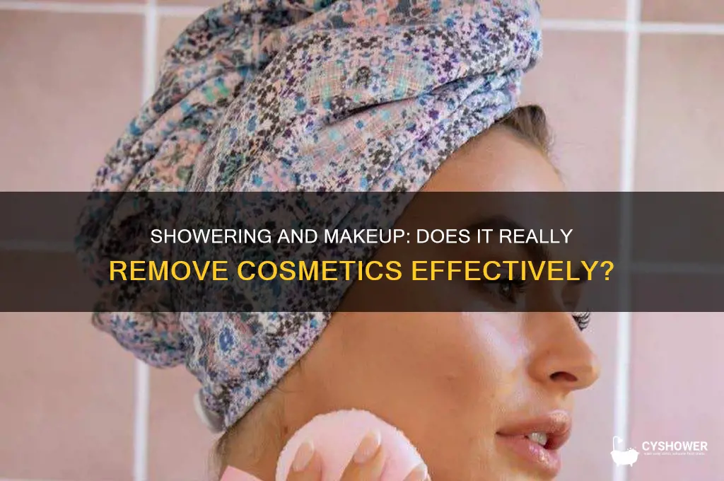 does taking a shower remove makeup