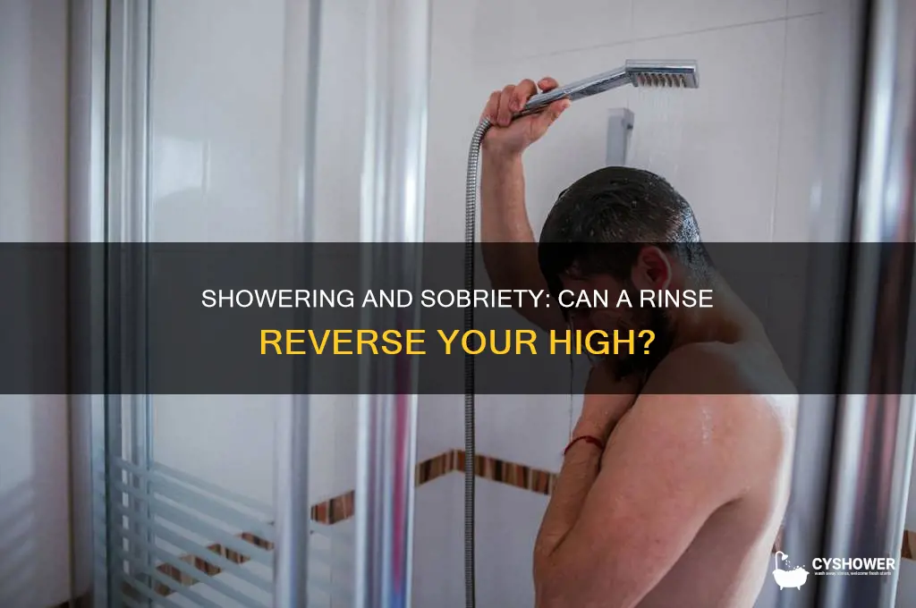 does taking a shower take away your high