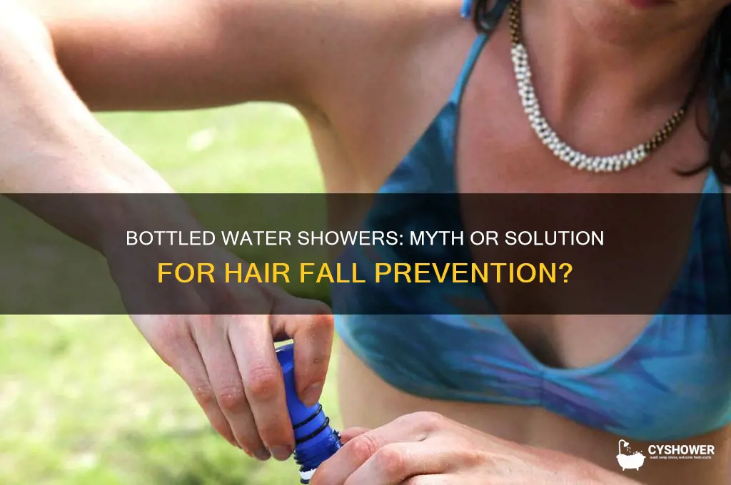 does taking shower in bottled water stop hair fall