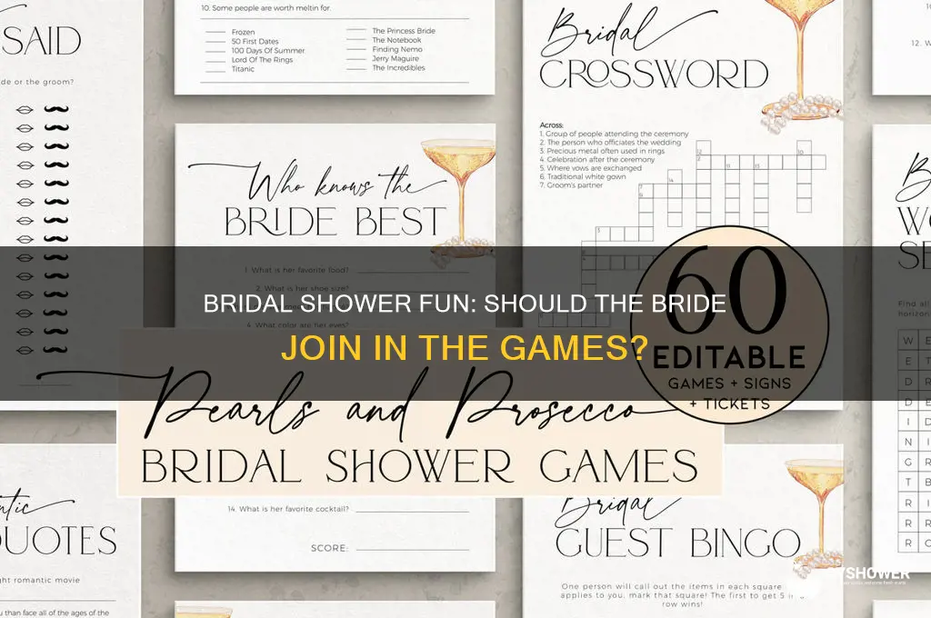 does the bride get to play bridal shower games