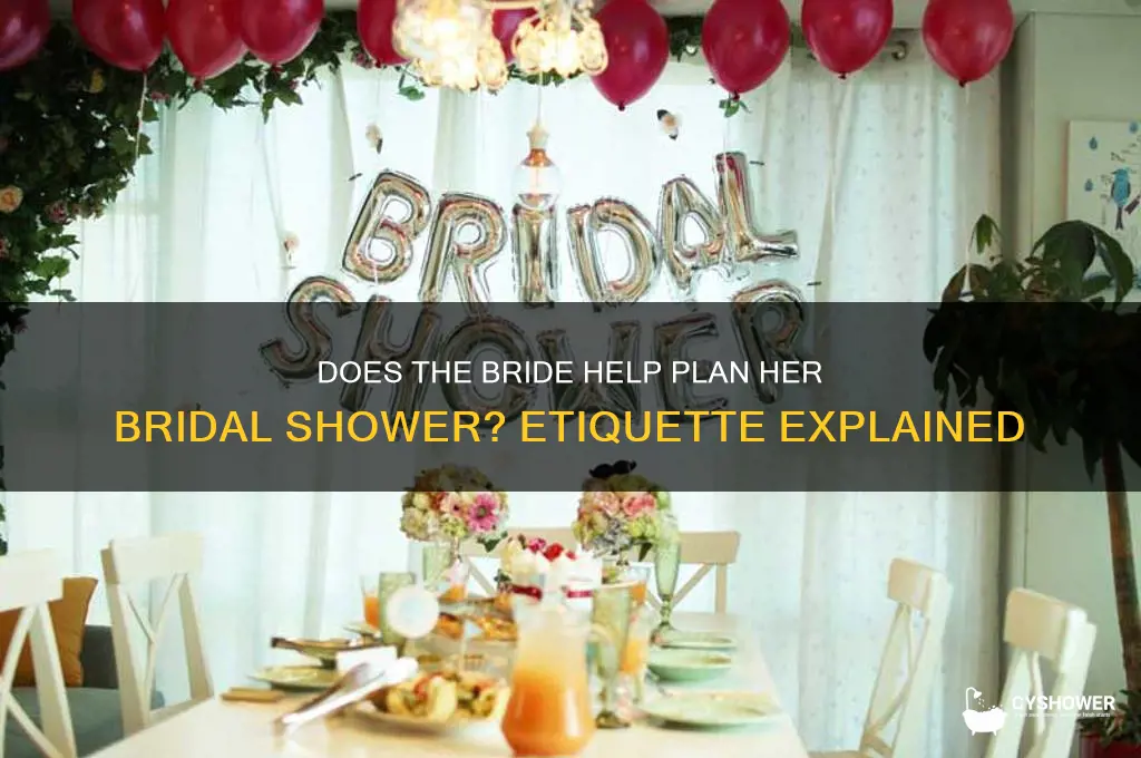 does the bride help plan the bridal shower