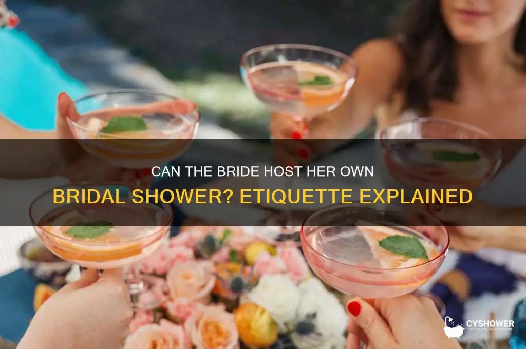 does the bride throw own bridal shower