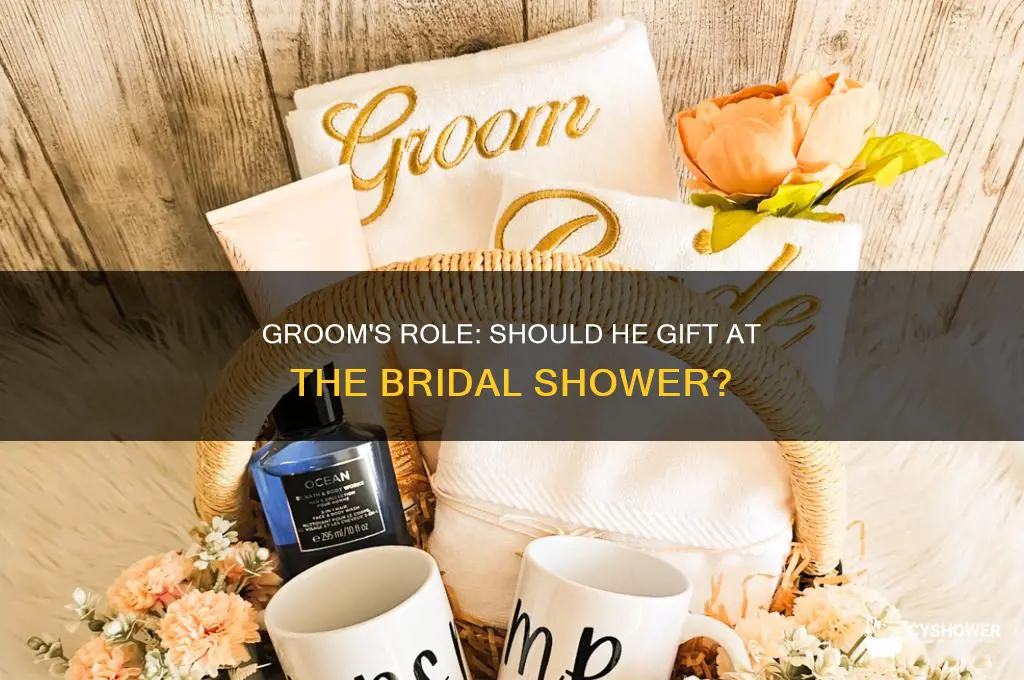 does the groom get a gift for the bridal shower