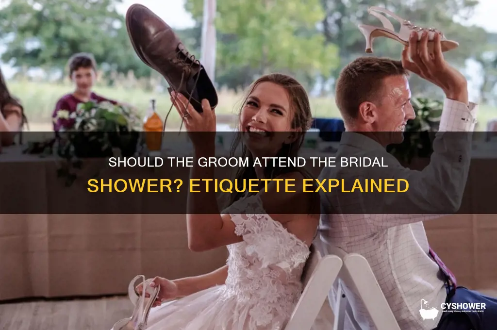 does the groom go to the bridal shower