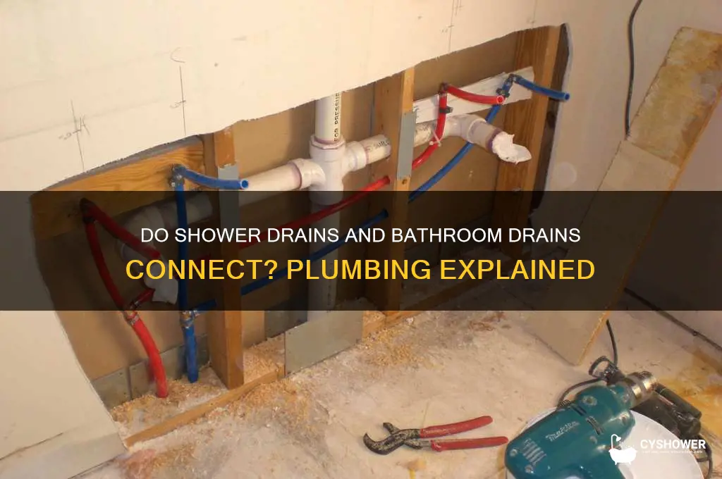 does the shower drain and bathroom drainconnect
