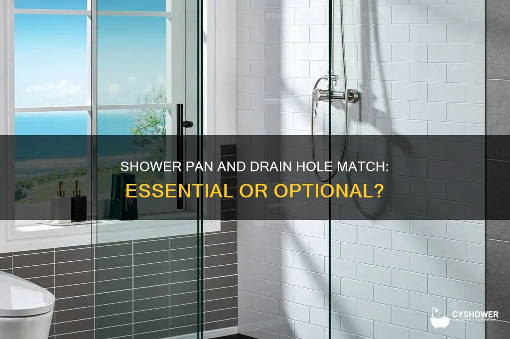 does the shower pan need tomatch the drain hole