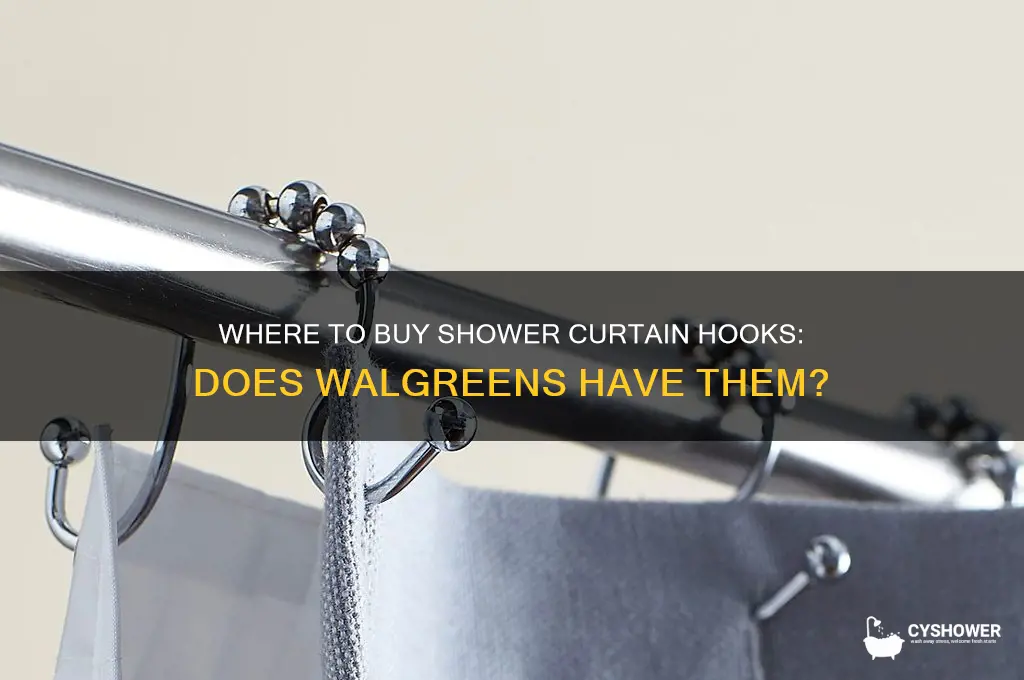 does walgreens sell shower curtain hooks