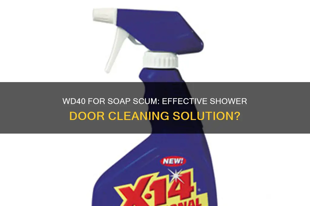 does wd40 remove soap scum from shower doors