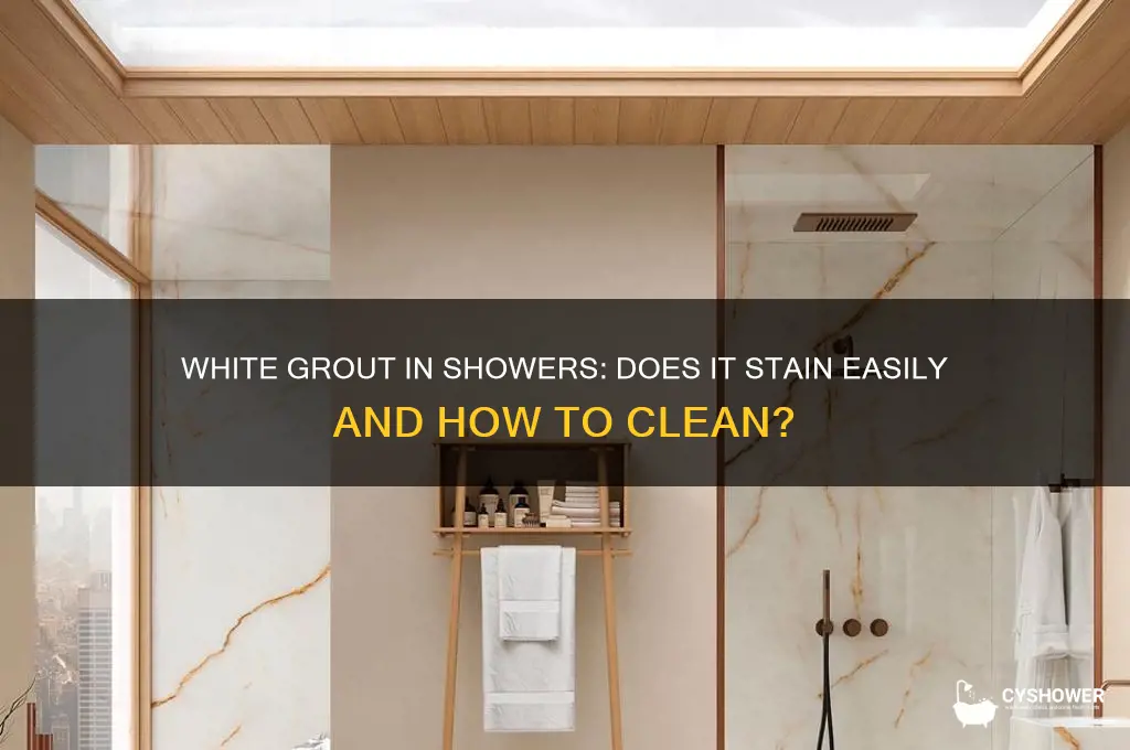 does white grout get dirty in shower