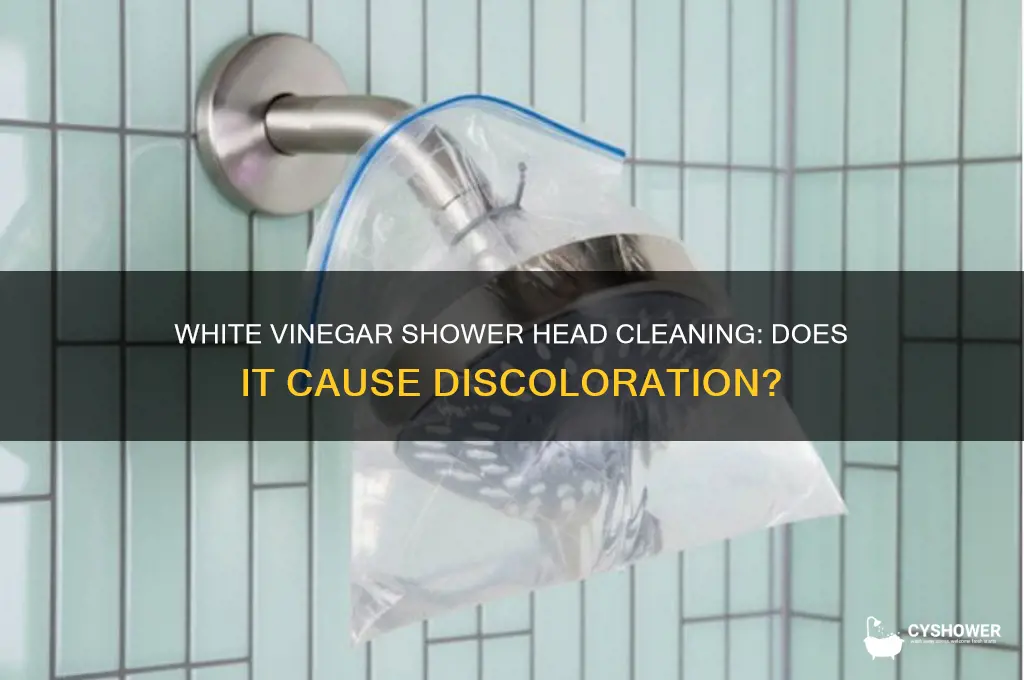 does white vinegar discolor the shower head