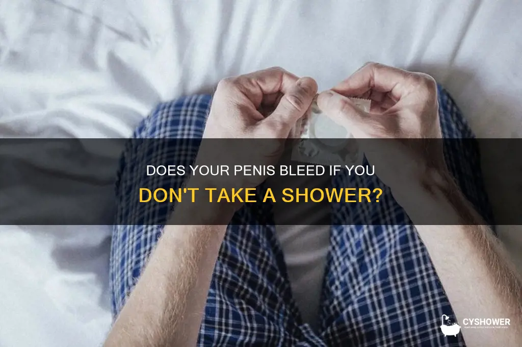 does your penis bleed if you dont take a shower