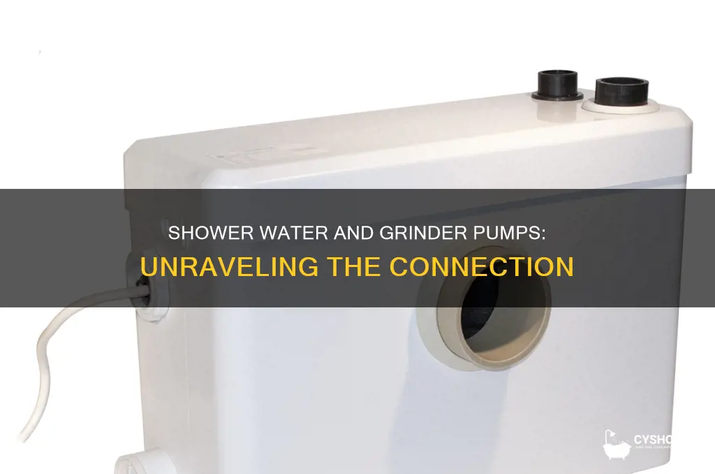 does your shower water vo to yoyr gri grinder pump