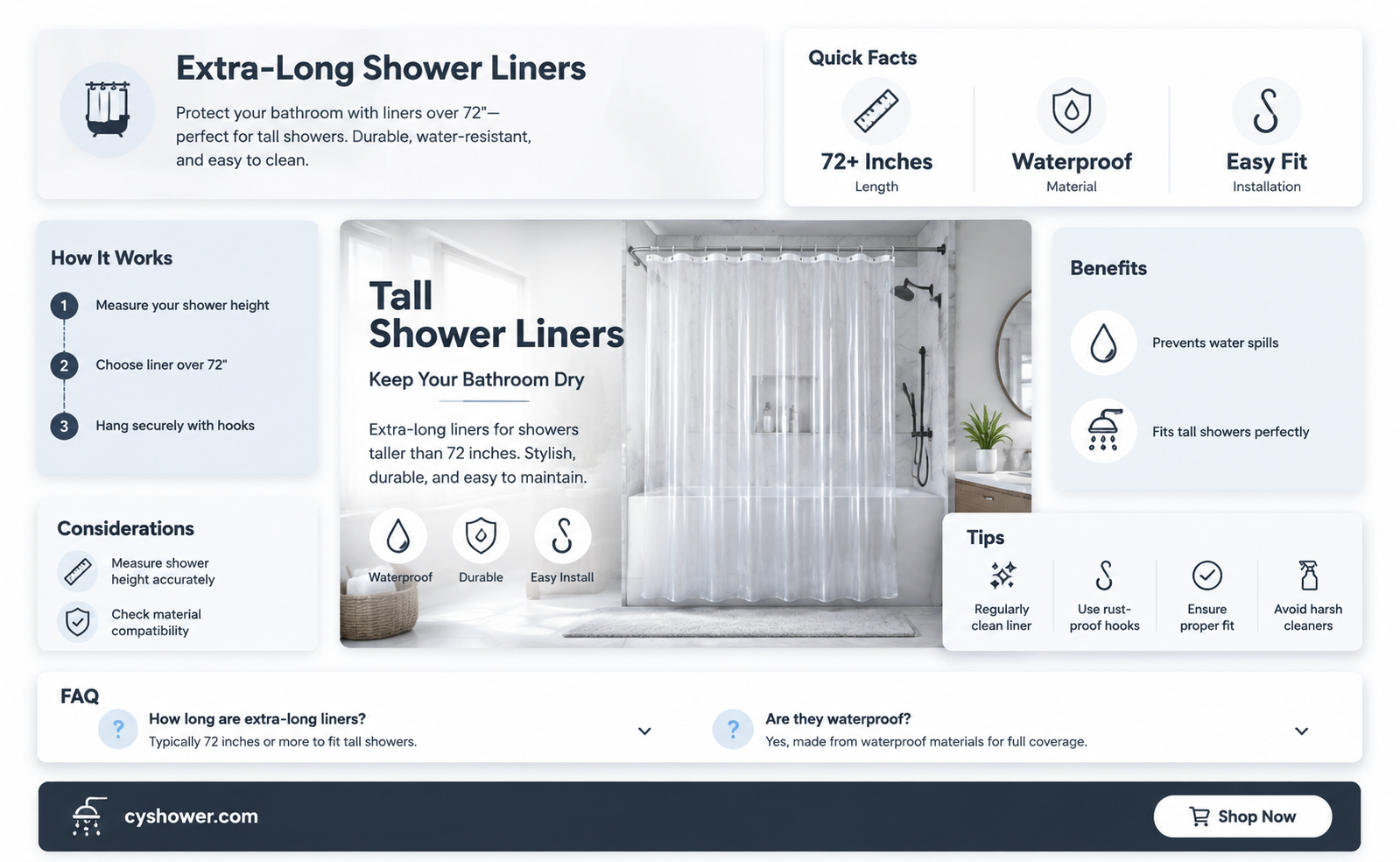are there shower curtain liners longer than 72 inches