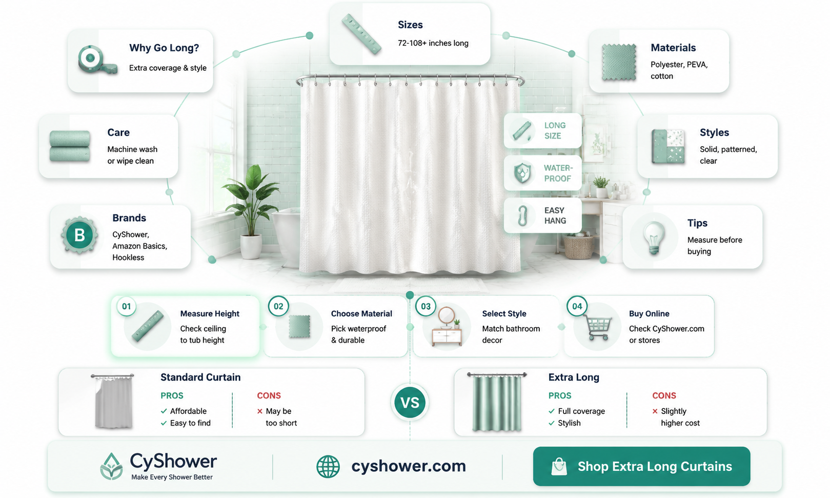 are there extra long shower curtains
