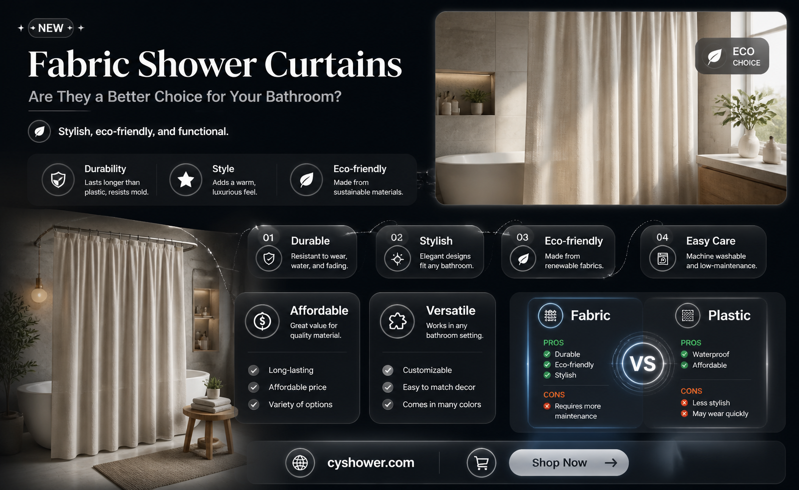 are fabric shower curtains better
