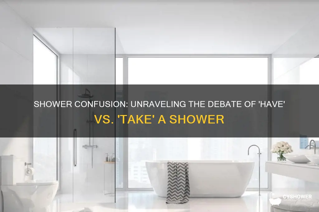 have a shower ou take a shower