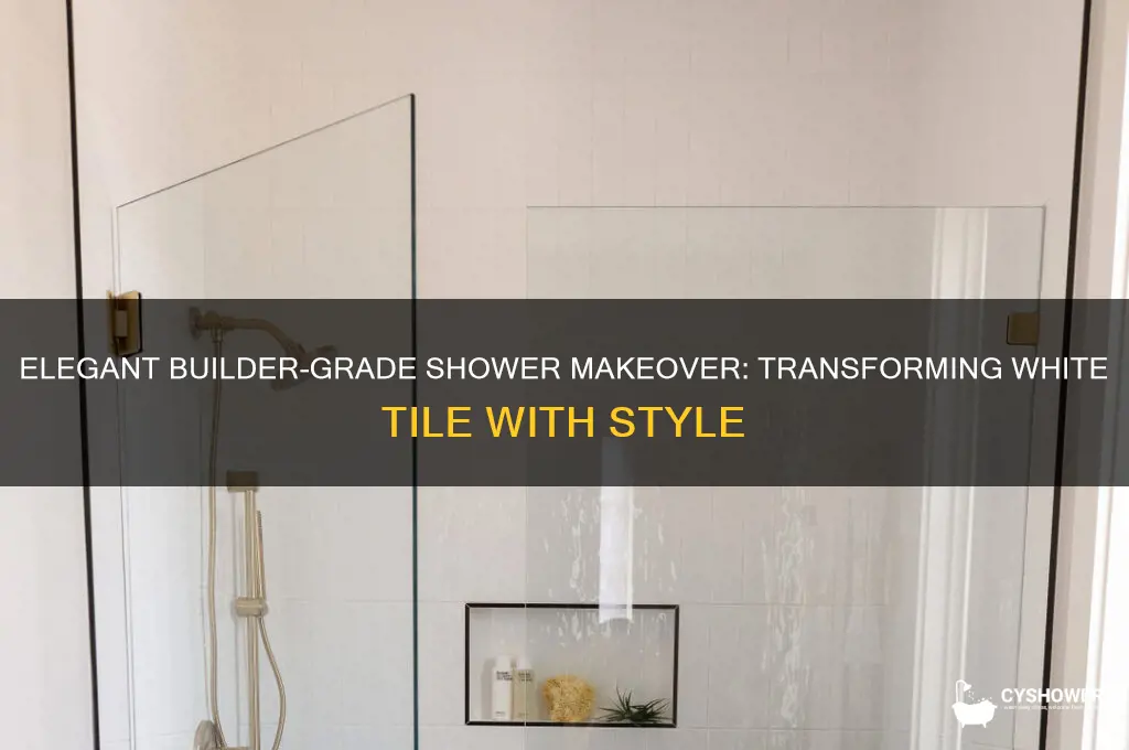 have builder shower white tile