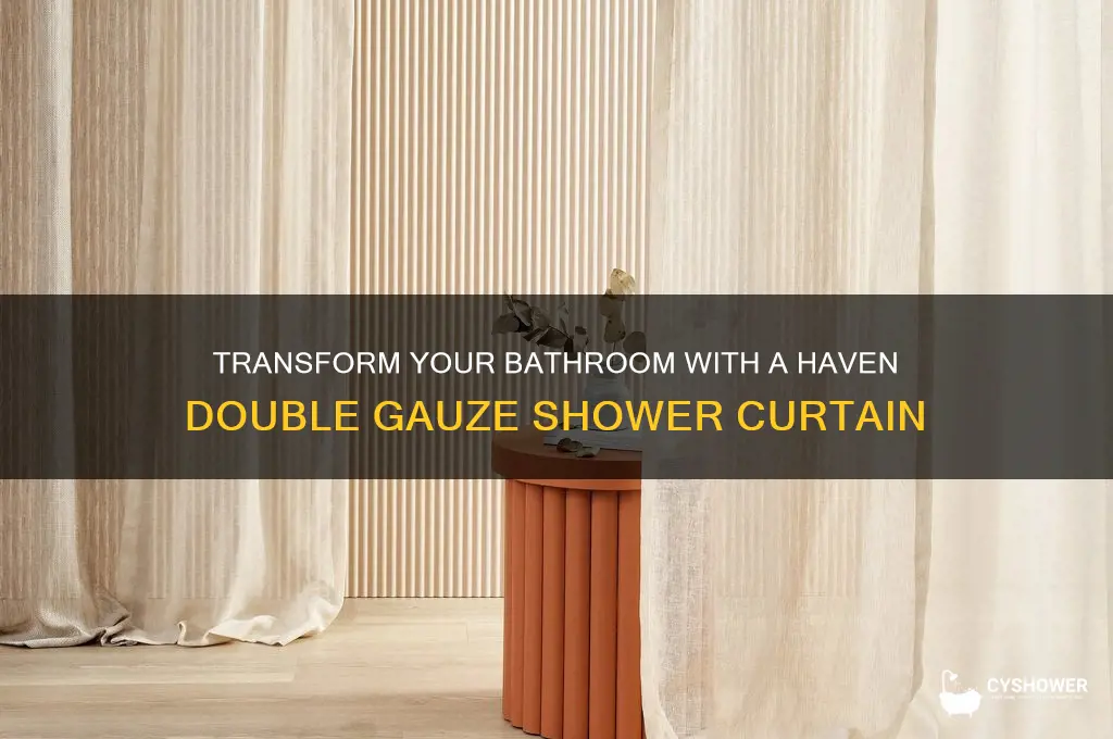 haven double gauze shower curtain