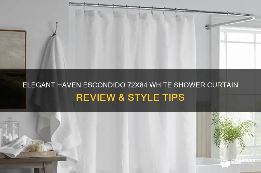 haven escondido 72 x 84 shower curtain in white