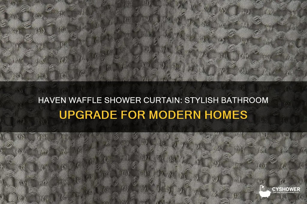 haven waffle shower curtain