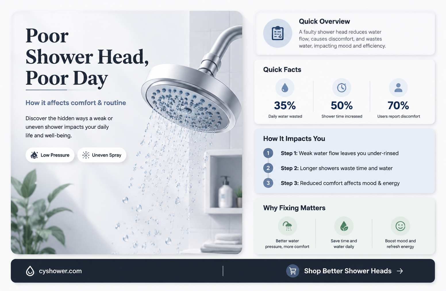 can a bad shower head make a difference