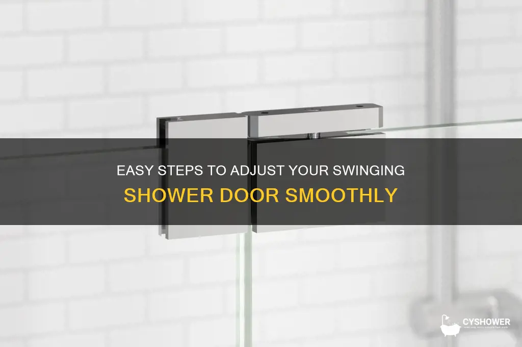 how adjust swinging shower door