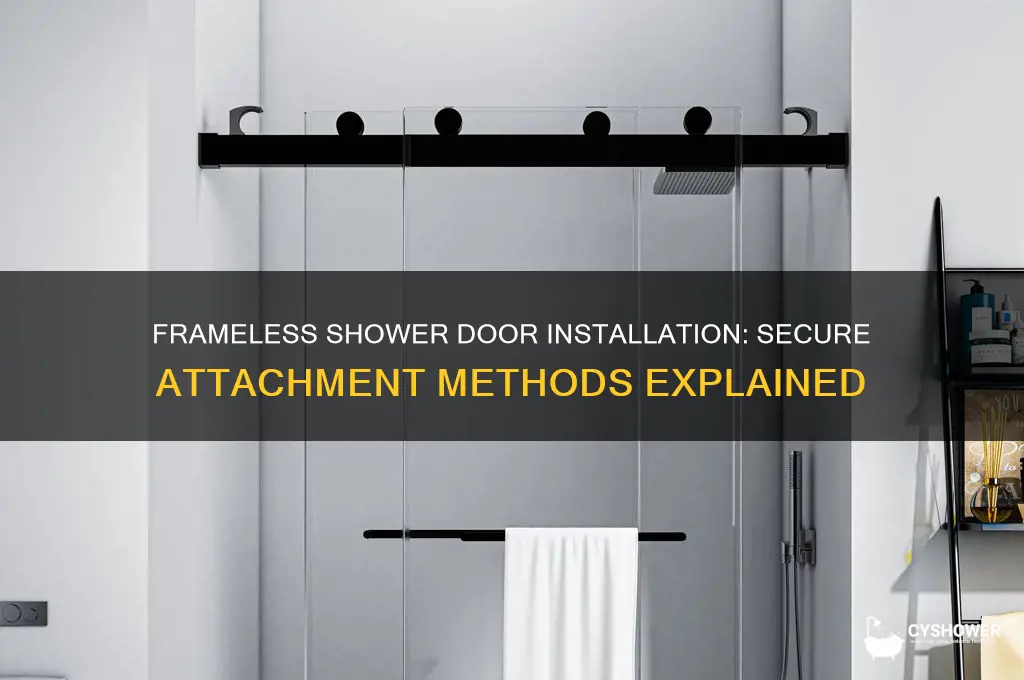 how are frameless shower doors attached